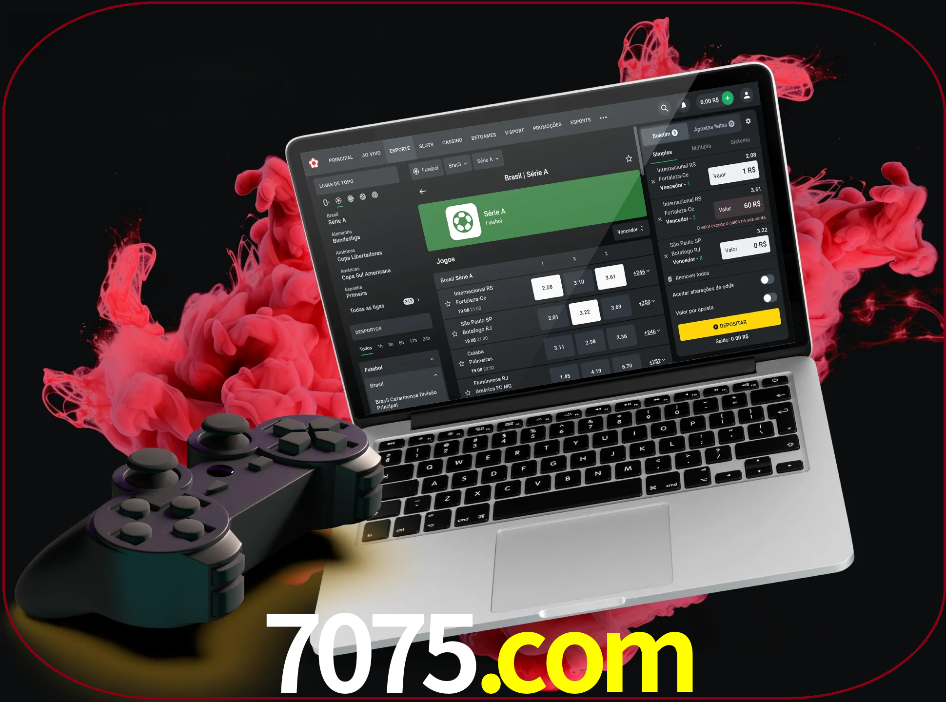 Visite a secção especial de jogos de vídeo em 7075 para descobrir em que jogos pode apostar e ganhar muito dinheiro.